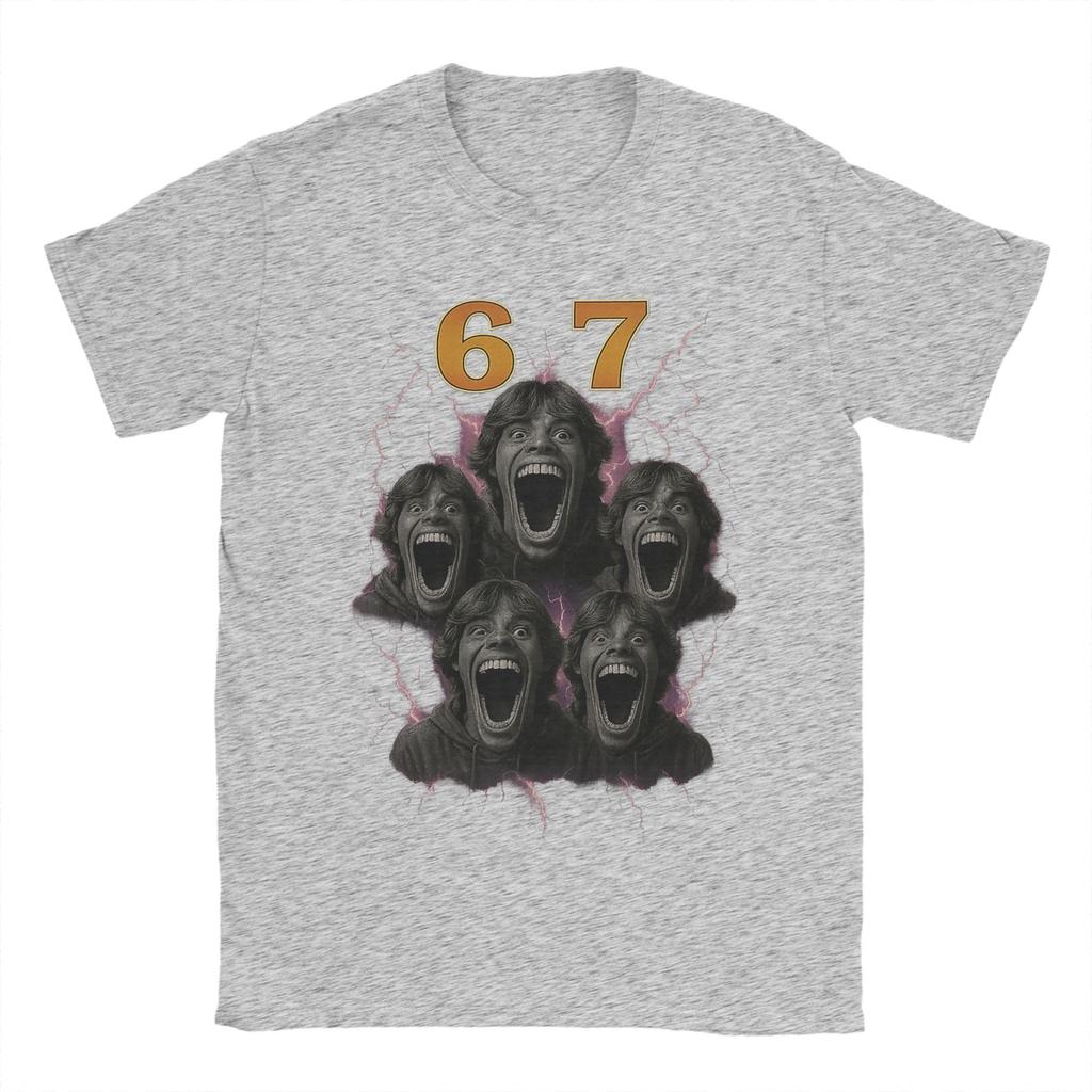 Men Women Six Seven Bootleg 6 7 Meme T Shirt  Pure Cotton Clothing Awesome Short Sleeve Crew Neck Tees Birthday Present T-Shirts