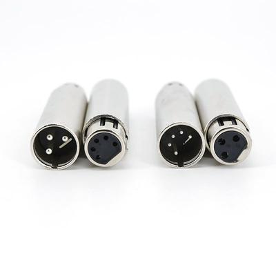 Metal 3Pin XLR Male To 5Pin Female Converter Audio Lighting Power Adapter 3Pin Female To 5Pin Male Connector Stage Theatre Light