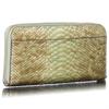 [HENLY COAT] Made in Italy cowhide Anaconda Diamantina ladies round zipper long wallet wallet money luck up feng shui money luck wallet present for