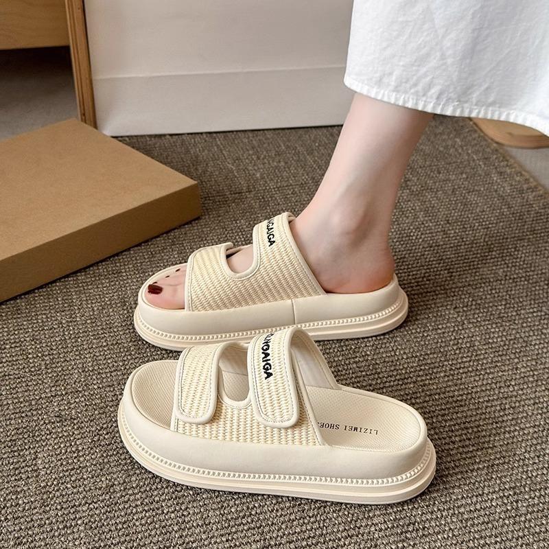 Muffin platform slippers women's summer wear new high-end casual versatile with skirt beach cool slippers