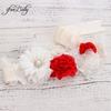 Women's Fashion Flower Wedding Sash Belt PU and Plastic Material for Brides and Girls