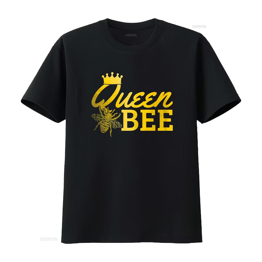 Womens Queen Bee Beekeeper Beekeeping Vintage Funny Cute Girls T Shirt Vintage Washed Versatile Fashion Breathable Graphic
