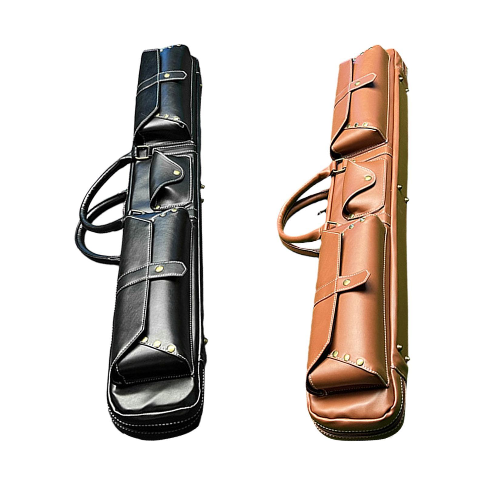 Pool Cue Case Carrier 1/2 Snooker Pool Cue Bag Billiard Sticks Carrying Case nero