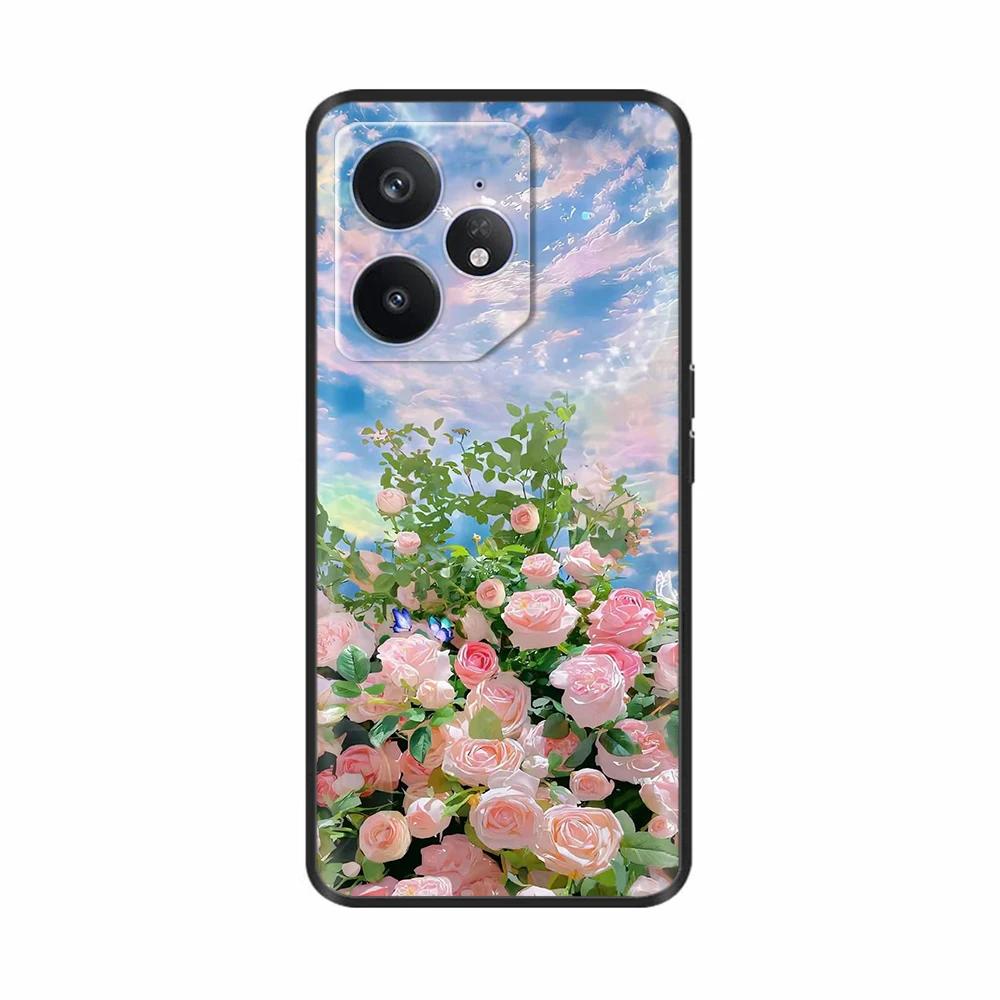 Für Realme Neo 7 Hülle Blume Vogel Weiches Silikon TPU Handyhülle Funda Für Realme Neo7 Abdeckung Realmi Neo 7 Hülle Handy Tasche Schalen