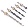 5Pcs Pocket Hole Drill Bit 3 Knife Points High Speed Steel Woodworking Tool Set Kit