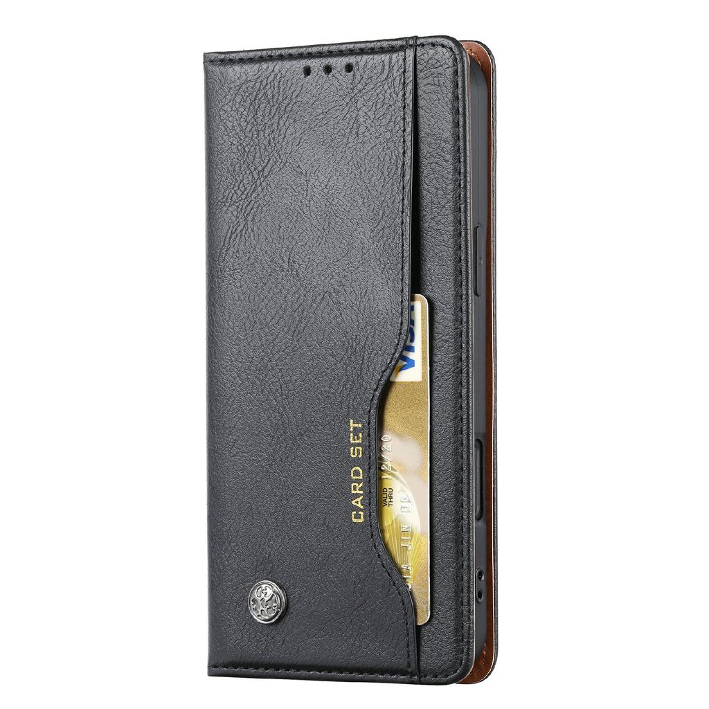 For iPhone 16 Pro Max Cell Phone Case Magnetic Closing PU Leather Stand Cover