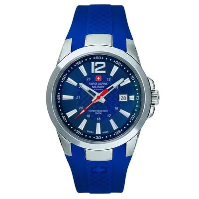 Combat Air Rubber Strap Blue Dial Quartz 7058.1835 100M Men's Watch