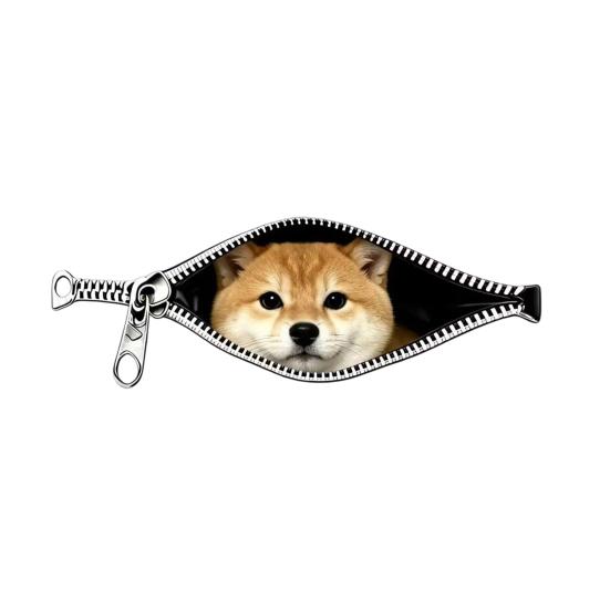 Creative Zipper Car Stickers Weatherproof Scratch Cover Decal High-Definition Printing Realistic Patterns Easy To Apply and Remove Sticker Decoration