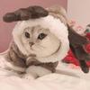 Pet Dog Clothes Winter Christmas Hoodie Soft Coat Button Closure for Small Dogs