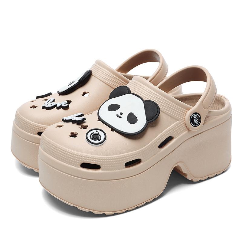Women's Casual EVA Sandals for Spring Summer Fashionable Outer Wear Slippers Anti-Slippery Feature Soft Home Bubble Slippers