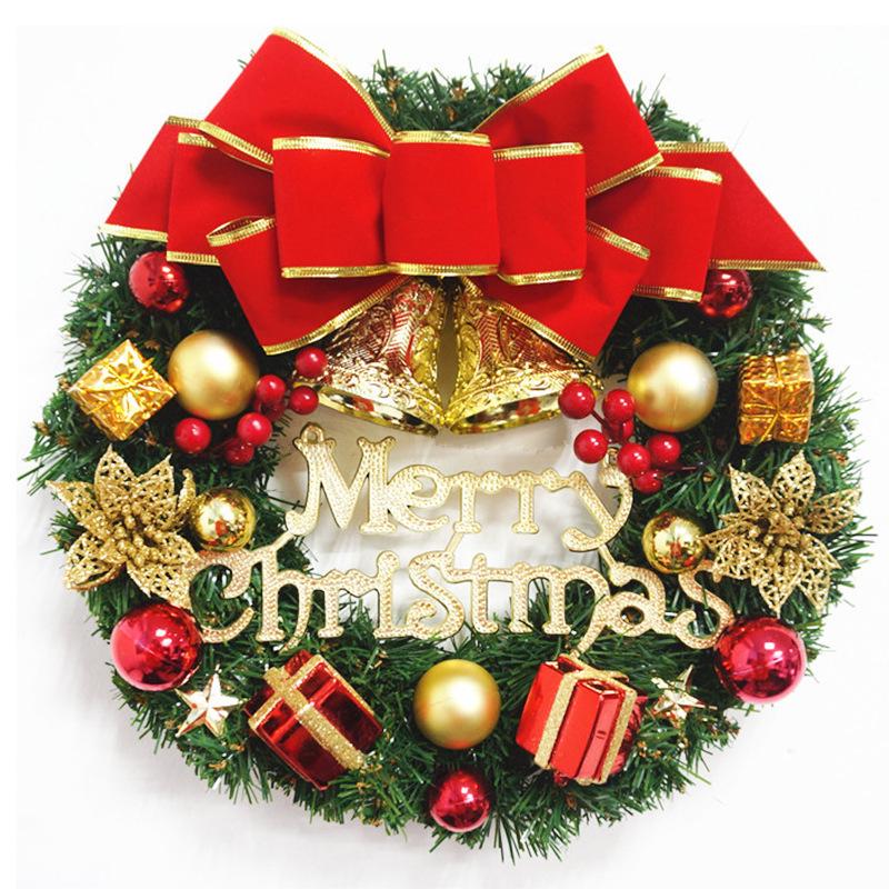 2023 Christmas Wreath: Cross-border Hot Selling 30CM Holiday Decoration for Shopping Mall & Hotel