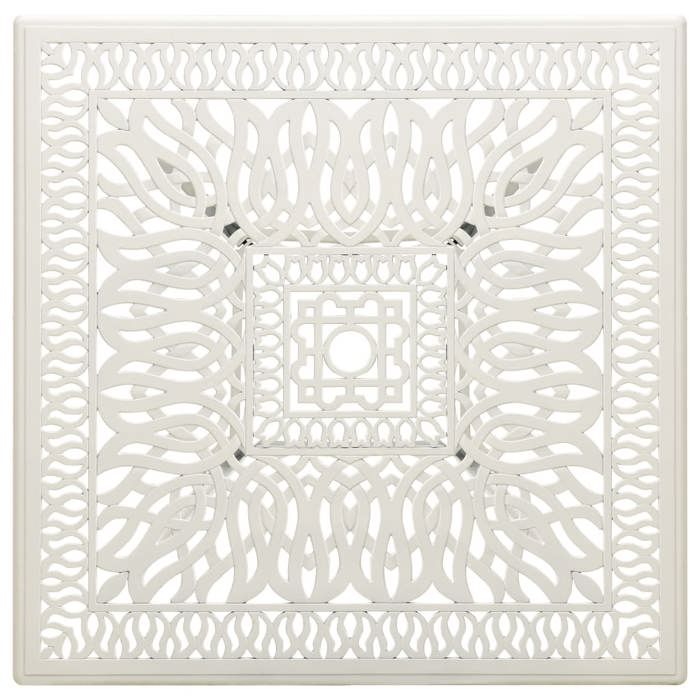 VidaXL Table de jardin Blanc 90x90x73 cm Aluminium coulé 315590