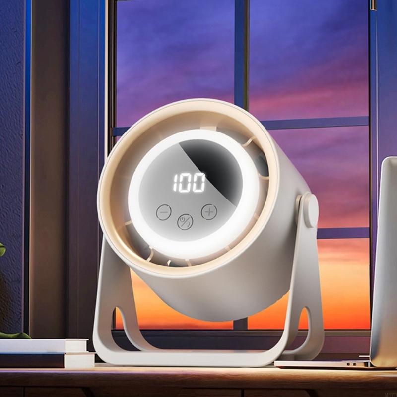 5 Speed Adjustable Desktop Fan With Night Light Quiet Desktop High Speed Small Fan For Office Home Use Enduring M4YD