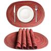 Oval Braided Placemats Oversized Washable Placemats for Kitchen Dining Table Christmas Halloween Woven Non-Slip Place Mats