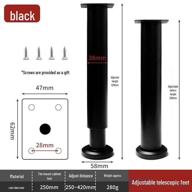 Adjustable Stainless Steel Furniture Legs for Cabinets and Tables