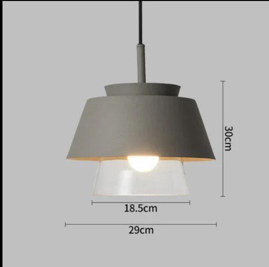 

Минималистичная светодиодная стеклянная подвесная лампа для кухни, обеденного стола, подвесные светильники, декор из кованого железа для гостиной, спальни, люстры серый