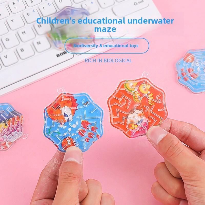 Plastic Marble Bead Maze Toy With Octagonal Track For Childrens Learning Early