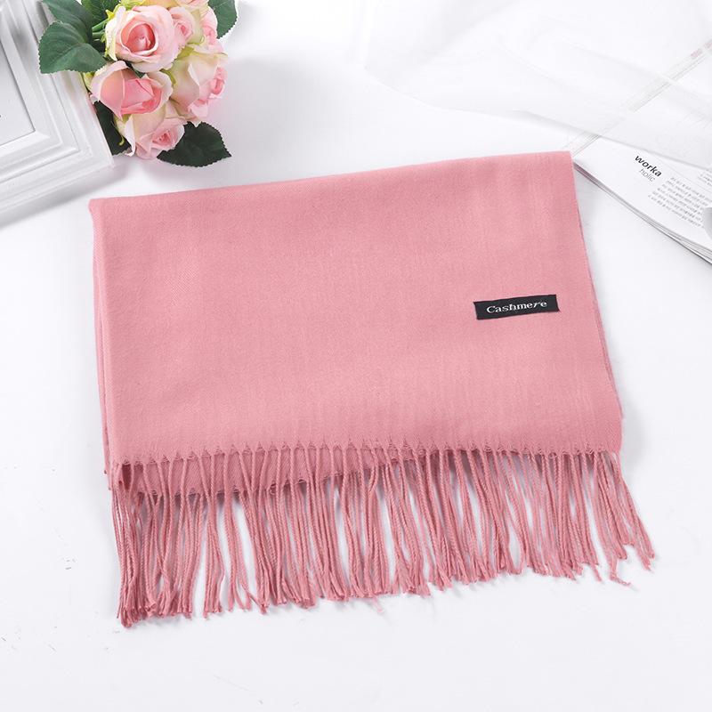 Women's Red Winter Scarf: High-End Imitation Cashmere Shawl, Versatile Warm Neck Wrap, Ideal Gift