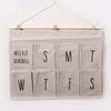 Hanging Storage Multilayer Bag With Cotton Linen Material Home Use Net Sundries