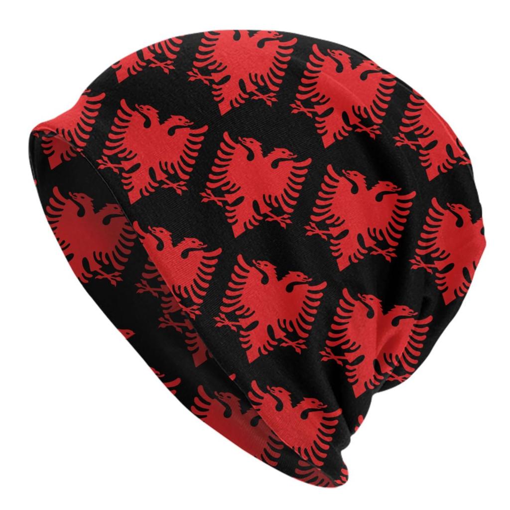 Custom Albania Flag Bonnet Hats Knitted Hat For Men Women Warm Winter Skullies Beanies Caps