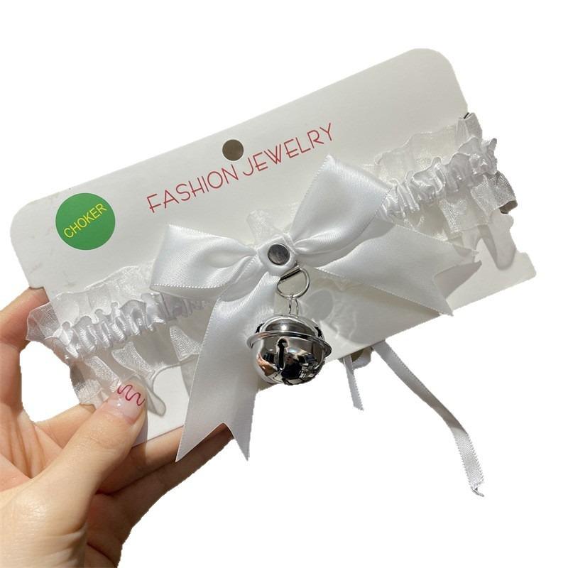 Chaomu Sex Underwear Accessories Cat Ears Bell Headband Big Bell Lace Collar Set Christmas Rattle Drag