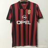 1996-97 Serie A klasyczna pamiątkowa koszulka retro AC Milan Nr. 18 Baggio domowa koszulka piłkarska z krótkim rękawem
