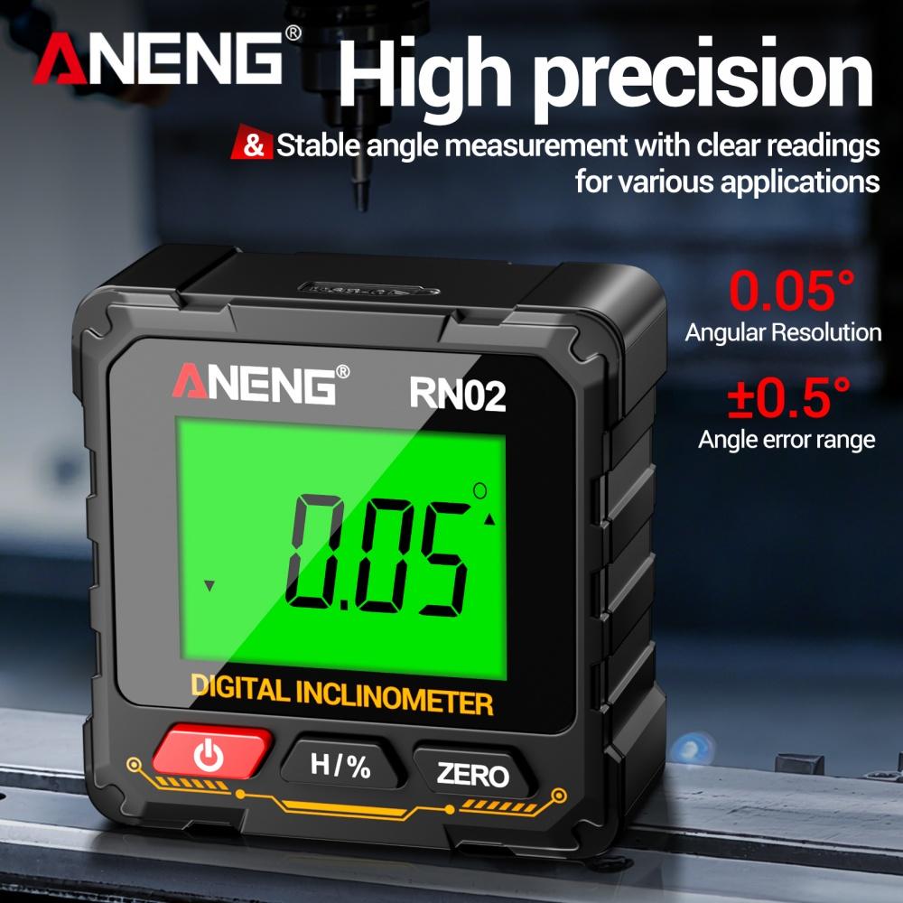 Laser Digital Inclinometer RN01/RN02/RN03 Angle Gauge 360° Magnes Protractor 0.05° Accuracy Level Box for Woodworking Tool
