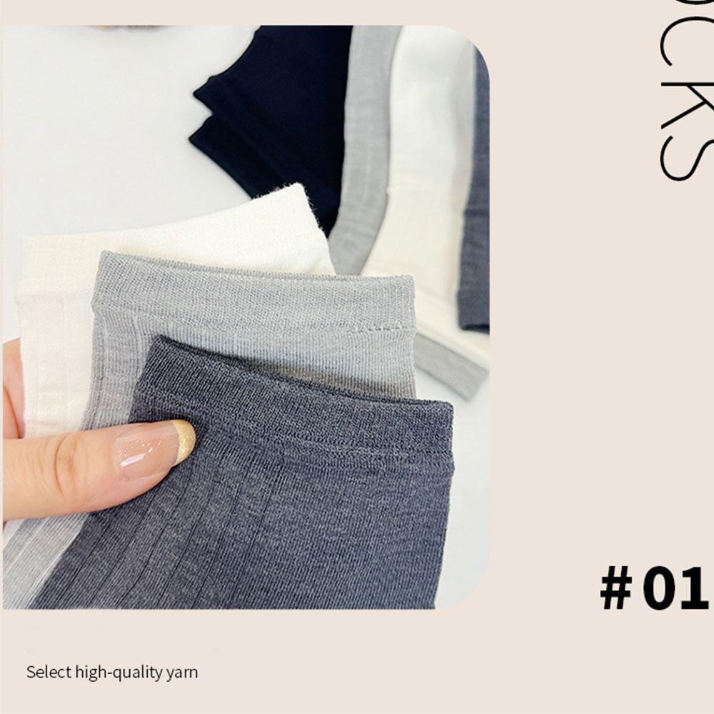 Solid Color Ice Silk Long Socks Lolita Knee High Sock Fashionable Mid-tube Stocking Summer