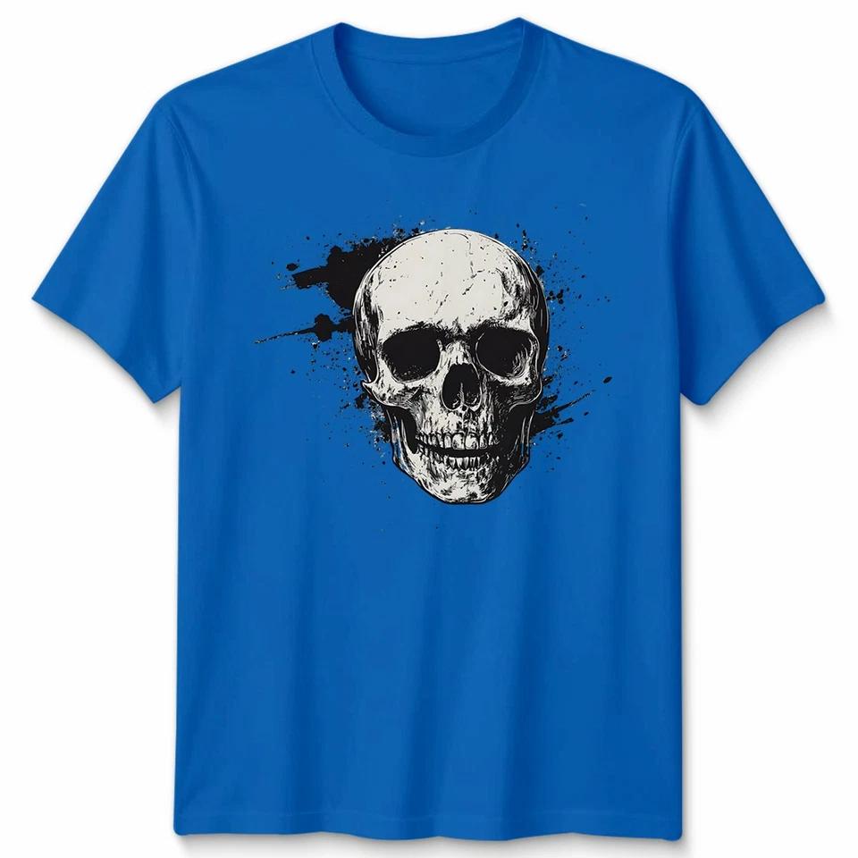Skull Art Graphic Mens T-Shirt Womens Tee Grunge Gothic Unisex Tee 8 S