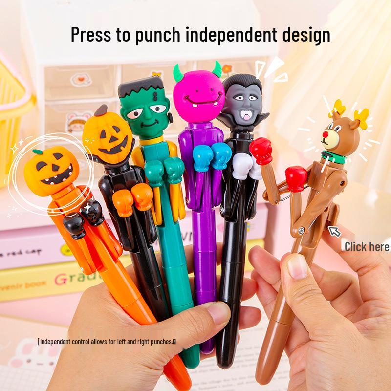 Creative Boxing Ballpoint Pen - Fun Student Interaction and Stress Relief for Halloween and Christmas