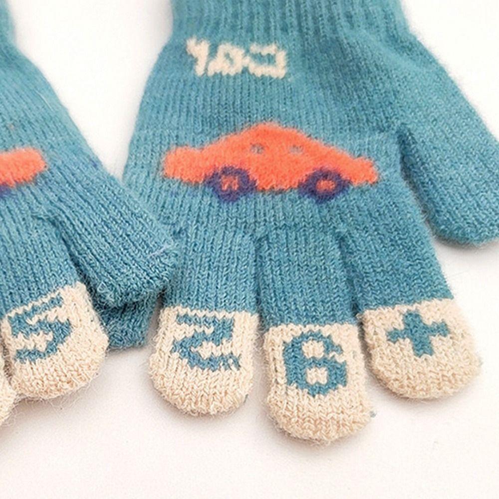 Soft Winter Warm Girls Mittens Kids Gloves Knitted Children Gloves
