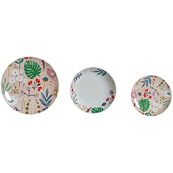 Set de vaisselle - DKD Home Decor - Porcelaine - Multicolore - 30x52x30 cm