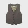 Sleeveless Slim Vest & Wide-Leg Pants Women's Suit
