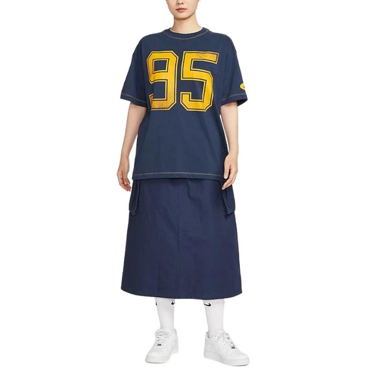 Nike Nsw Street Os S/S Baumwolle Bequem Locker Mode Vielseitiges T-Shirt Damen Tops HV4973-410