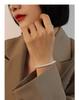 Chinese Round Fu Character Pearl Bracelet, Best Friend Women's 18K Gold Titanium Steel E242