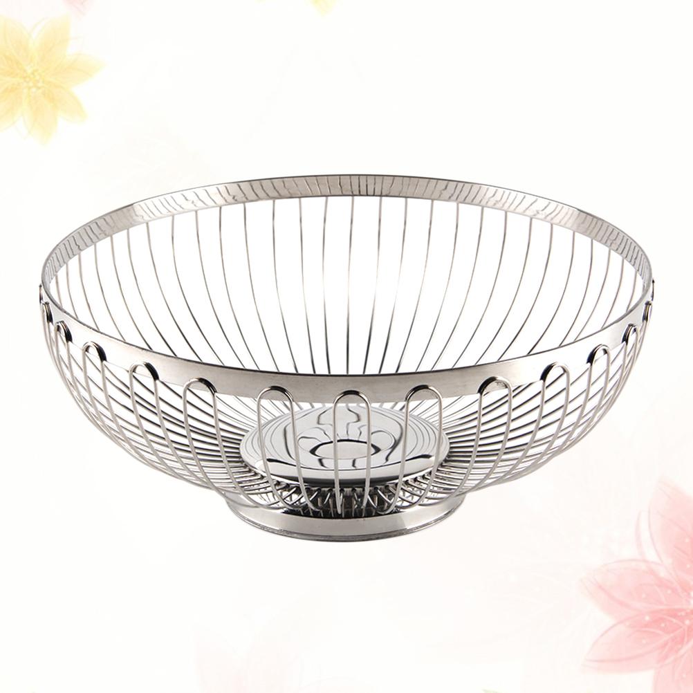 

Кухонная многофункциональная корзина для фруктов из нержавеющей стали, контейнер для хранения свежих овощей, выдолбленный держатель для подноса для мытья посуды - размер 1