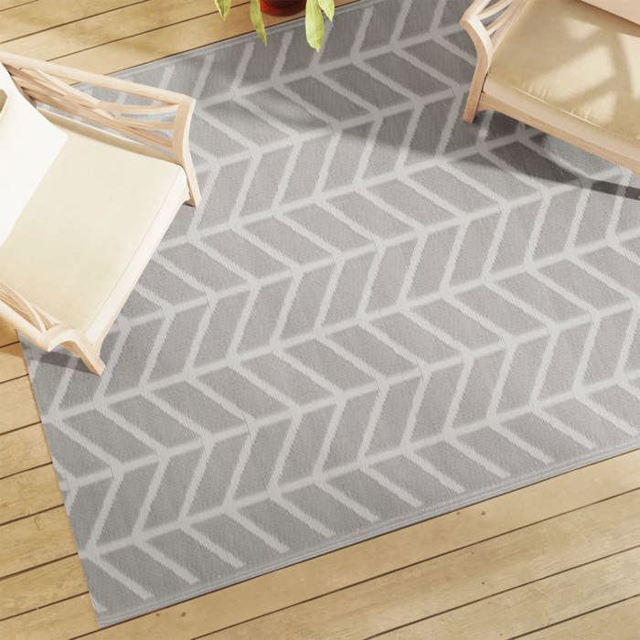 VidaXL Tapis d'extérieur Gris 160x230 cm PP, tapis de jardin, tapis de sol, moquette de sol, carpette, tapis de patio 368543