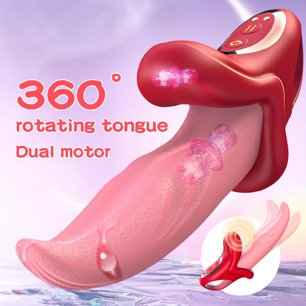 Tongue Vibrator Clitoral Tongue Licking Sexy Adult G-Spot Stimulator Vagina Massager Vibrator Tongue Licking Swing Vibrator Female Adult Sex Toy