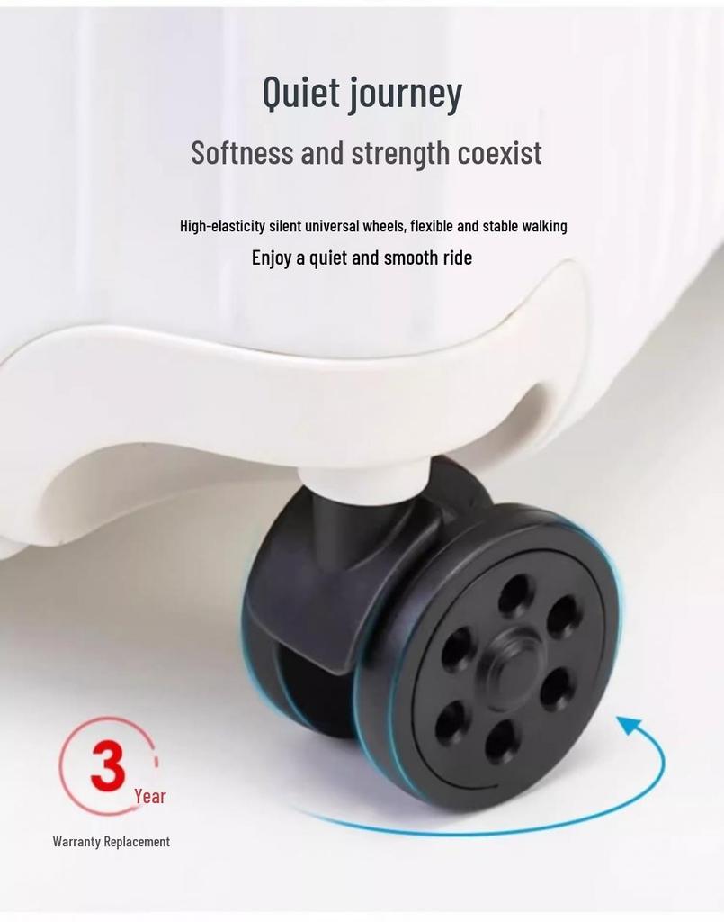 Women's Lightweight Durable Suitcase: New Model with Silent Wheels, Large Capacity & Combination Lock