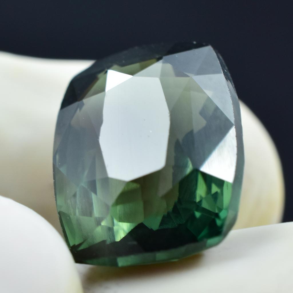 11.00 Ct Tourmaline Emerald Cut Deep Green Natural Loose Gemstone CERTIFIED