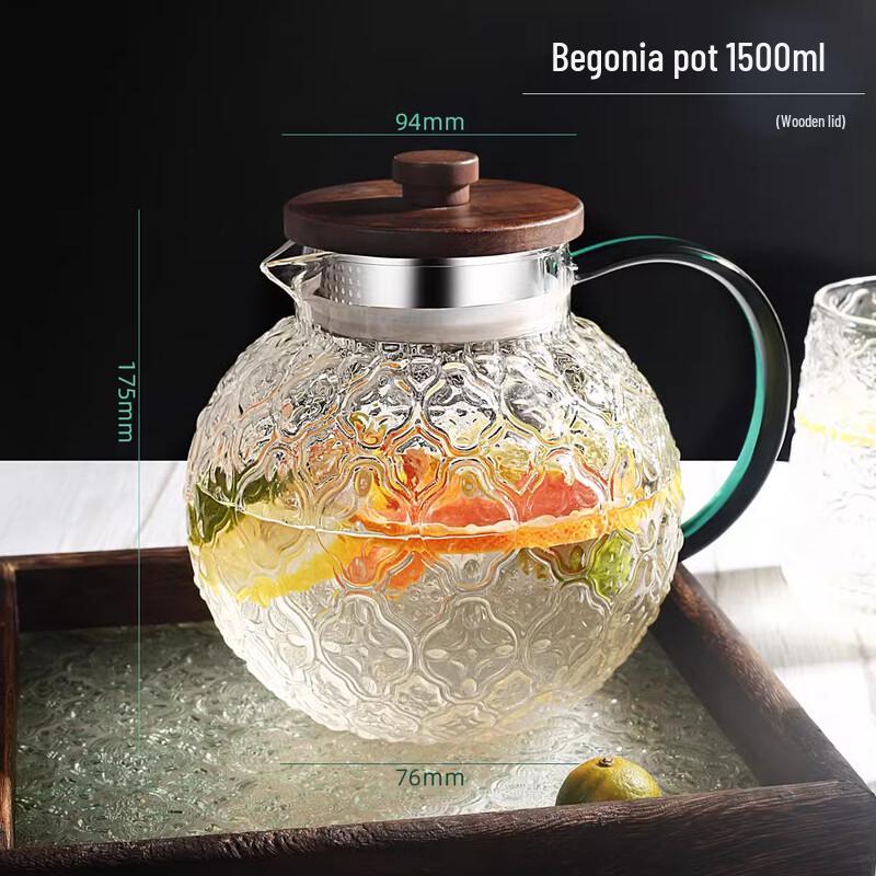 Heat-Resistant Glass Teapot & Cold Water Pitcher