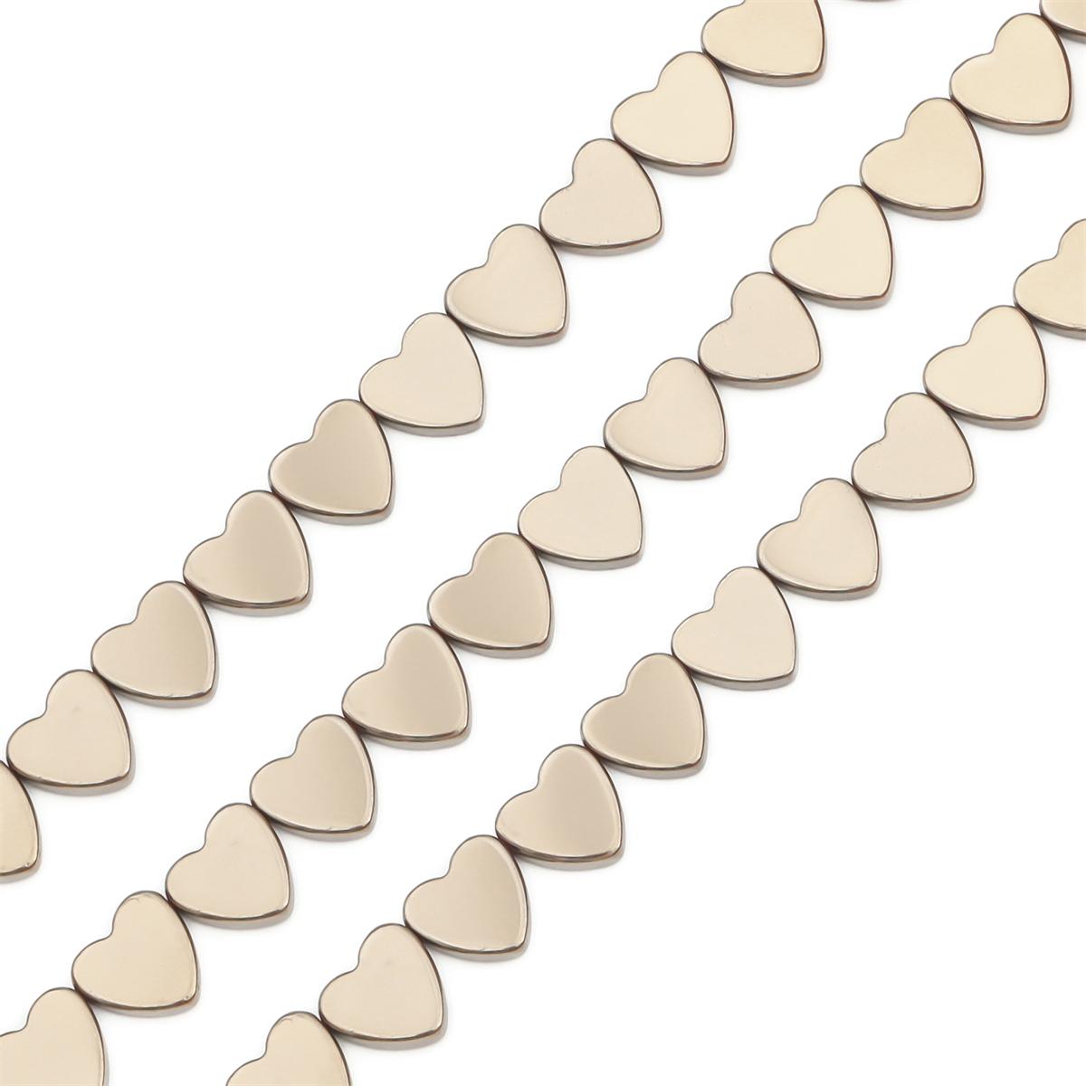 

43-69 шт. бусины из гематита в форме сердца, натуральный камень, бусины в форме сердца, подвески для ожерелья, браслета, аксессуары для самостоятельного изготовления ювелирных изделий 6mm 69pcs золотистый