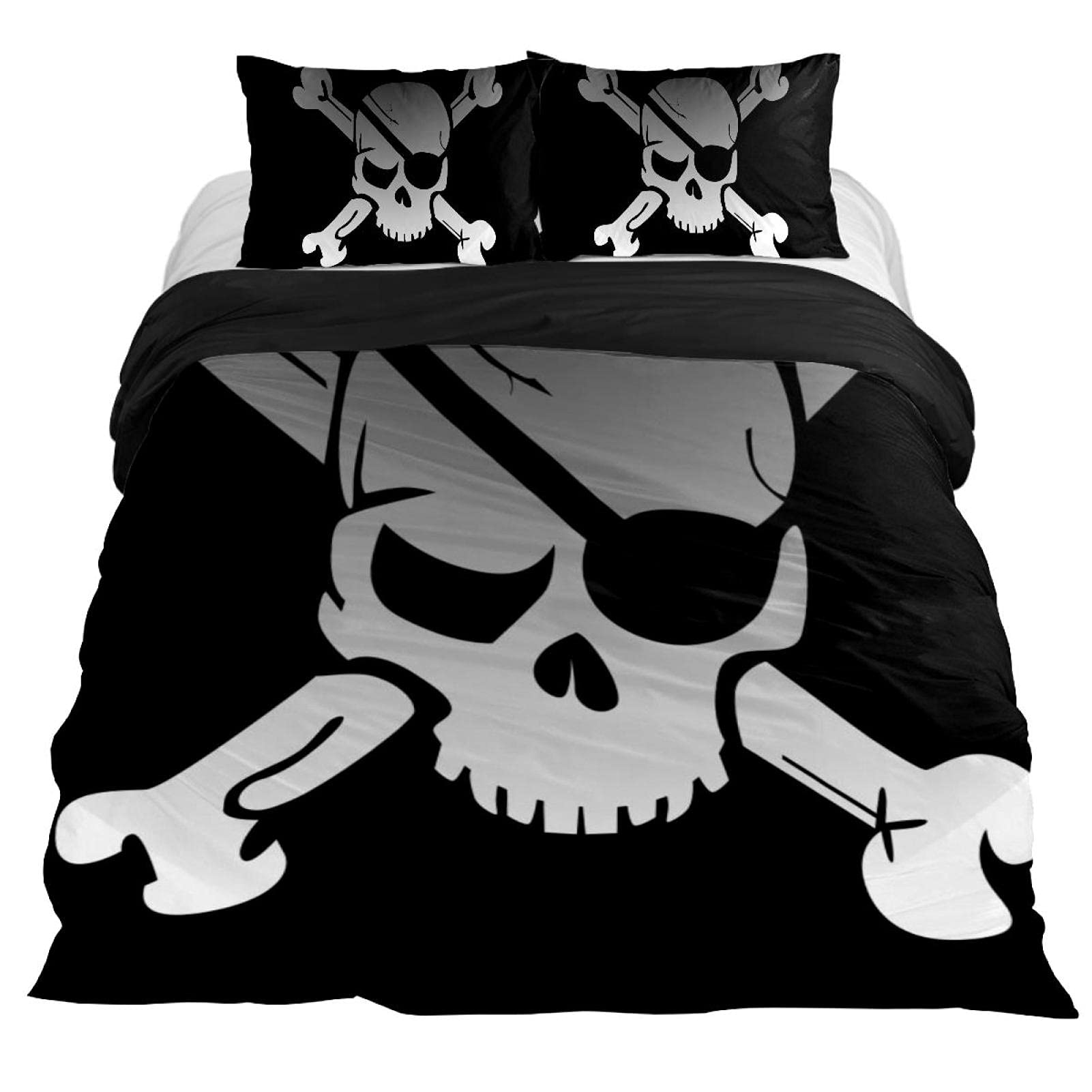 

Пиратский пододеяльник Shark Cove Tortuga Island Caribbean Waters Retro Jolly Roger Mustard Blue Спальня Украшения Женщины Дети Мужчины 70x133cm 2pcs