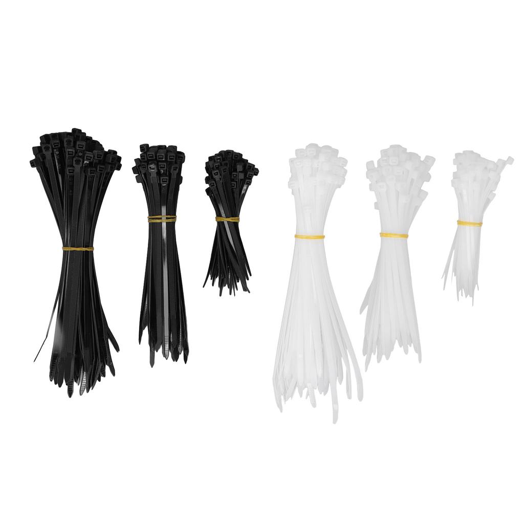 400Pcs Cable Zip Ties Nylon Self Locking Assorted Sizes Wire Cord Management Tool 4 6 8in