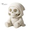 Ghost Theme Craft Supply 3D Printed Halloween Mummy Figurine, Blank DIY Paintable Bandage Pumpkin Statue, Personalized Decor Mini Desktop Ornament for