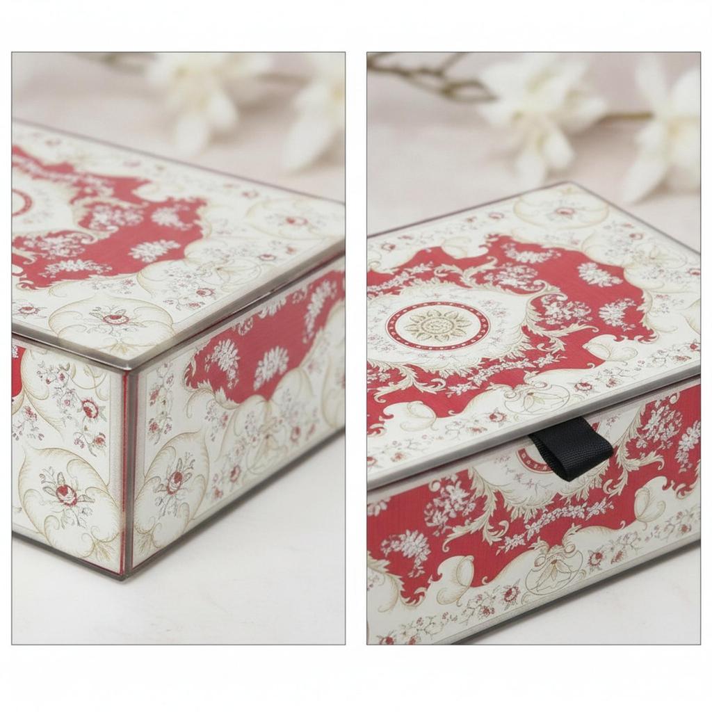 HingedLid Jewelry Slender OrganizerProfile Box with Rectangular Organizer Container for