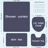 Creative Waterfall Butterfly Shower Curtain Set | Waterproof Curtain,   Bathroom Decor