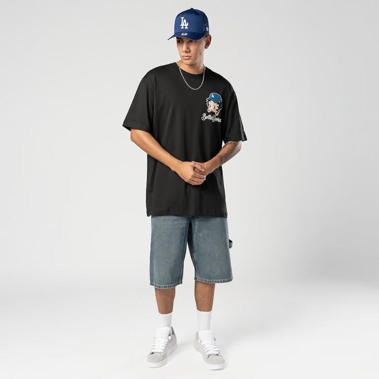 D0dgers  New Era x Doña Black Betty Boop Oversized T-Shirt Unisex T-Shirt S