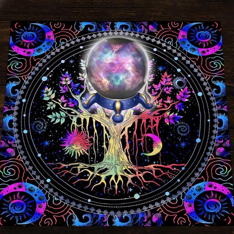 Square Shape Pendulum Divinations Mat Altar Tablecloth Board Game Card Pad Rune Table Cloth Metaphysical Board Game Mat