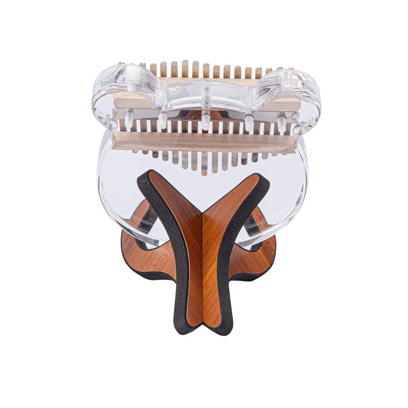 Kalimba Acrylic 17 Key Transparent Thumb Piano Mbira Sanza with Tuner Hammer Holder Kalimba Case